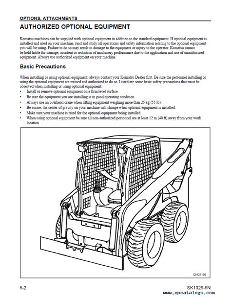 komatsu skid steer loader manual